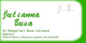 julianna busa business card